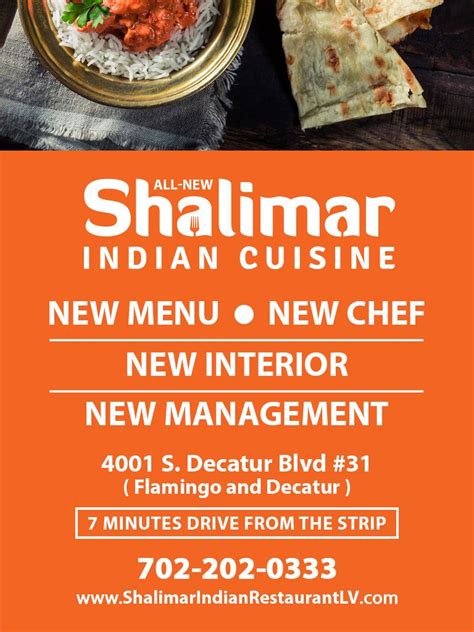 shalimar indian restaurant menu.